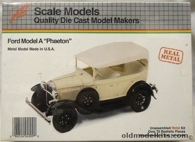 Scale Models 1/20 Ford Model A Phaeton - (ex Hubley), 4009 plastic model kit